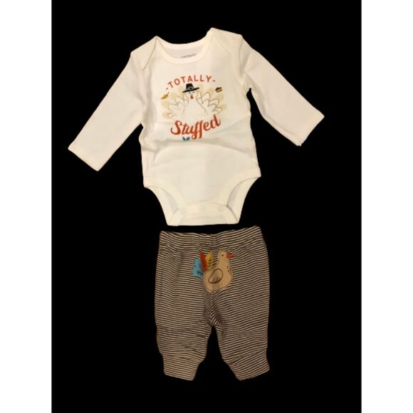 Newborn 2-Piece Thanksgiving Bodysuit Pant Set from Carters - Picture 1 of 1